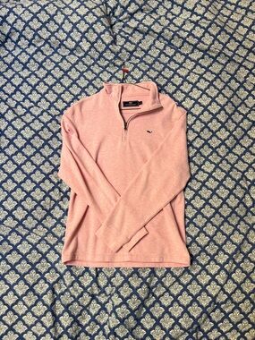 Vineyard Vines Pink Quarter-Zip Sweater